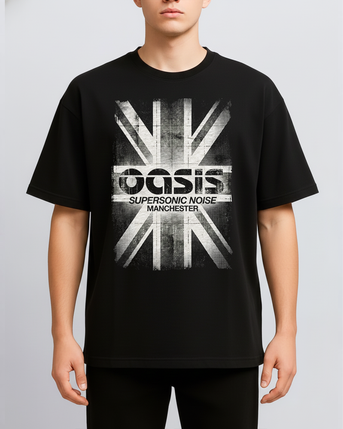 Alternative view of Oasis Reunion Era Vintage 90s Britpop Manchester Bootleg Washed Distortion