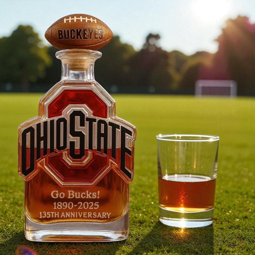 Ohio State Buckeyes 135th Anniversary: Etching Glory in Every Drop of ‘Go Bucks’ Whiskey Bottle