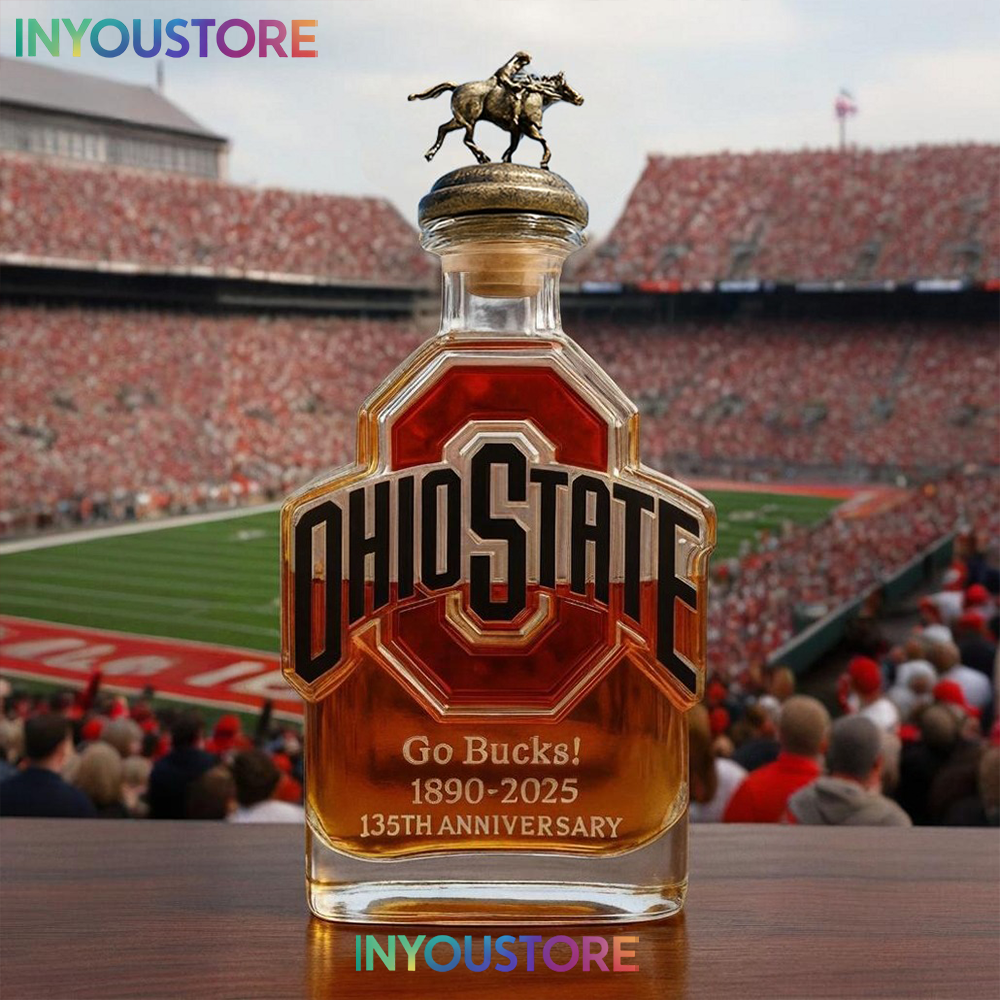 Ohio State Buckeyes 135th Anniversary Whiskey Bottle