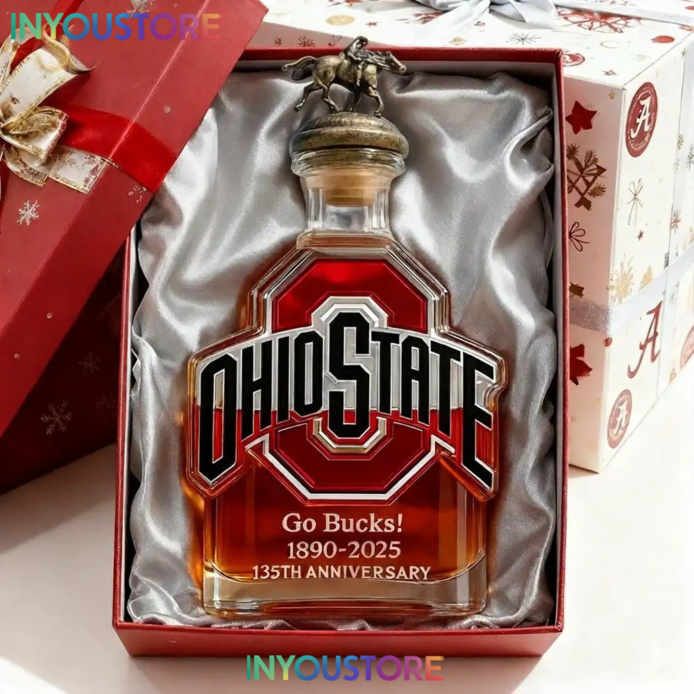 Ohio State Buckeyes 135th Anniversary Whiskey Bottle - Image 3