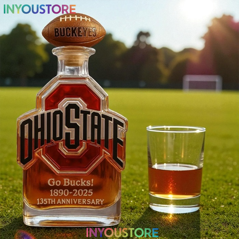Ohio State Buckeyes 135th Anniversary Whisky Bottle