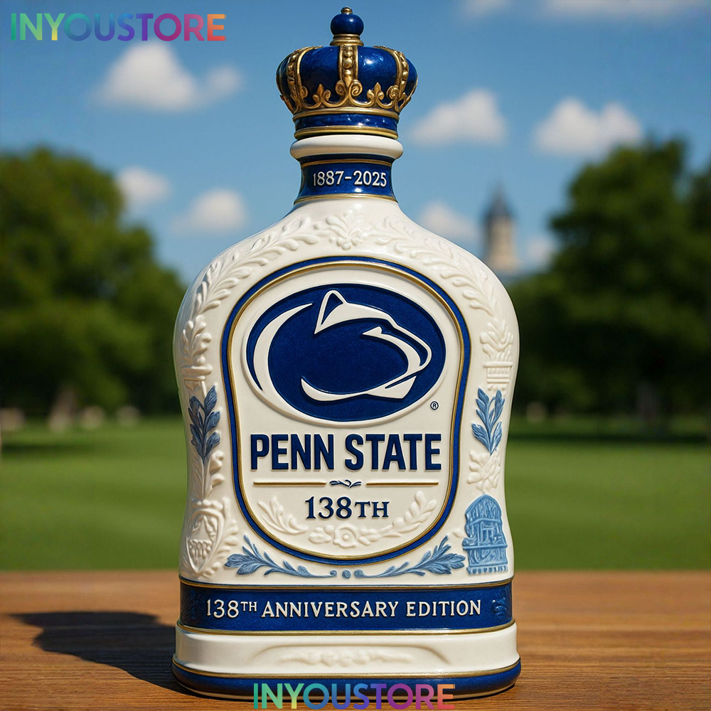 Penn State Nittany Lions 138th Anniversary Whiskey Bottle