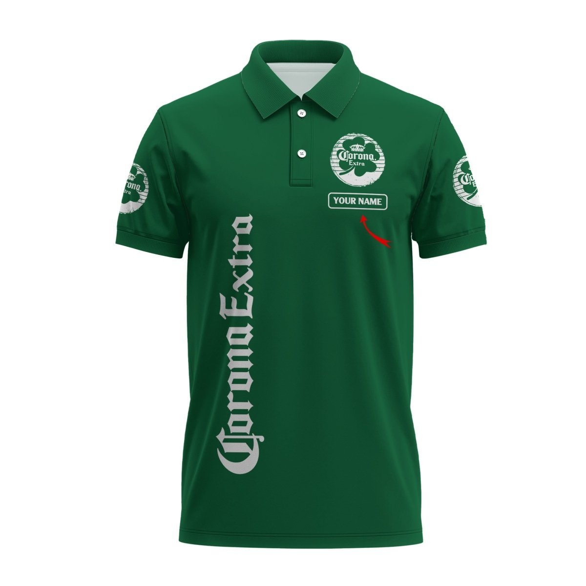 Personalized Corona Extra St Patrick's Day Polo Shirt
