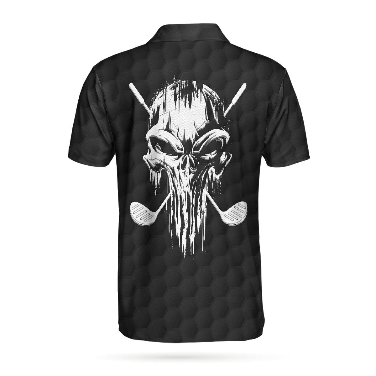 Alternative view of Personalized Golf Ball And Skulls Custom Polo Shirt, Custom Golf Shirt For Men