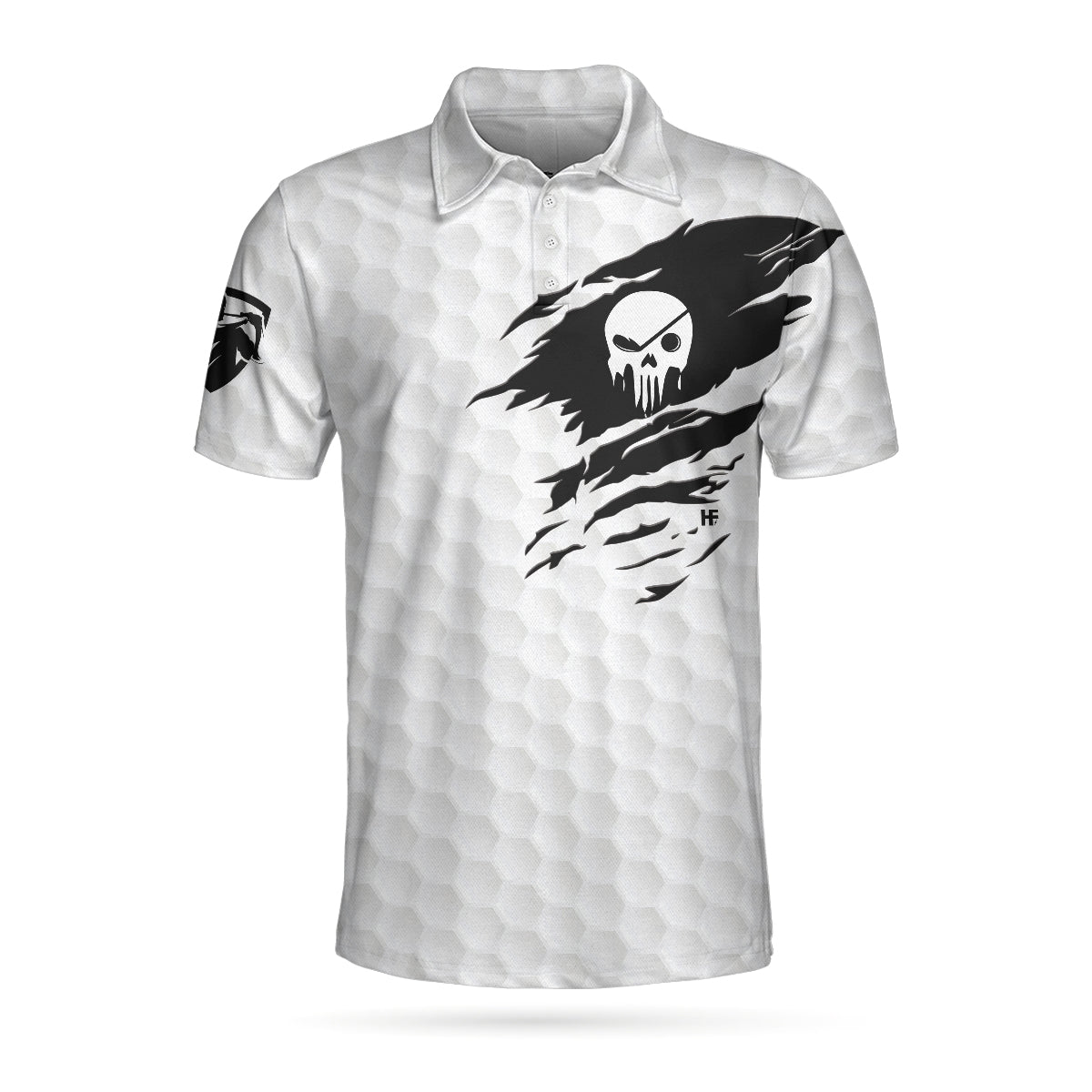 Personalized Never Underestimate A Golfer Born In Month Custom Polo Shirt, Cool Skull Golf Shirt For Men