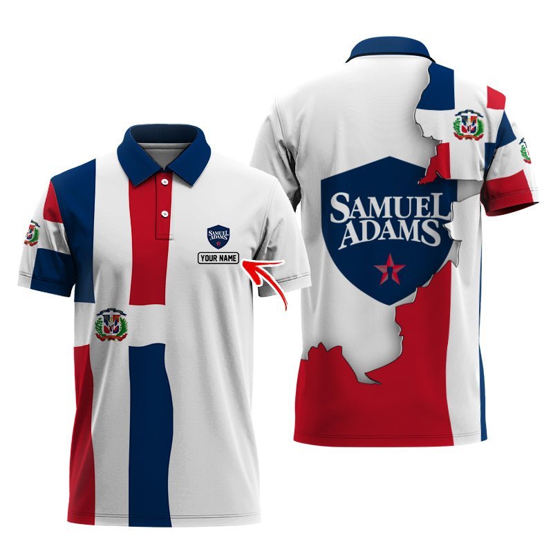 Personalized Samuel Adams Dominican Colors Polo Shirt
