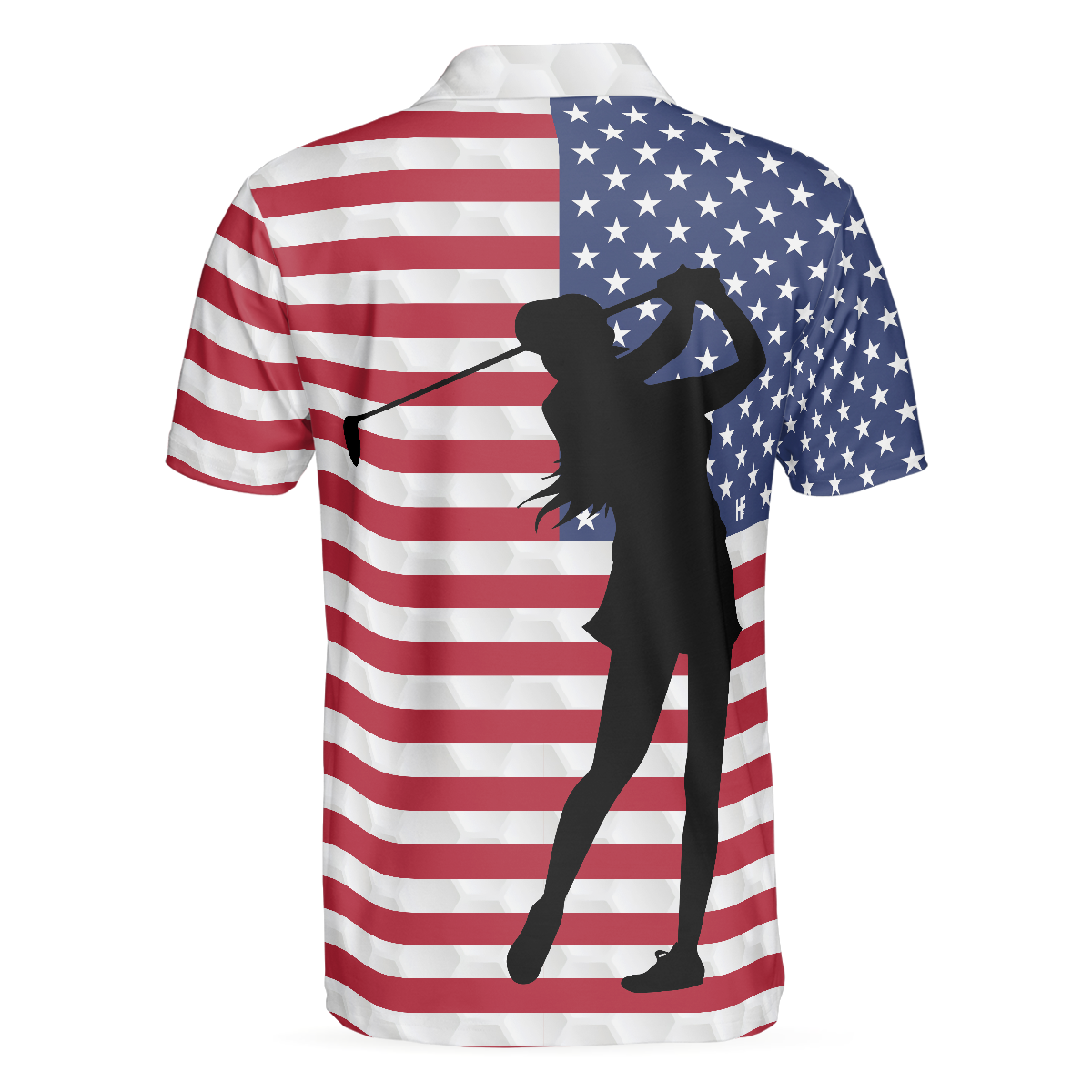 Alternative view of Premium American Golfer Female Ver. Short Sleeve Polo Shirt, Polo Shirts For Men And Women
