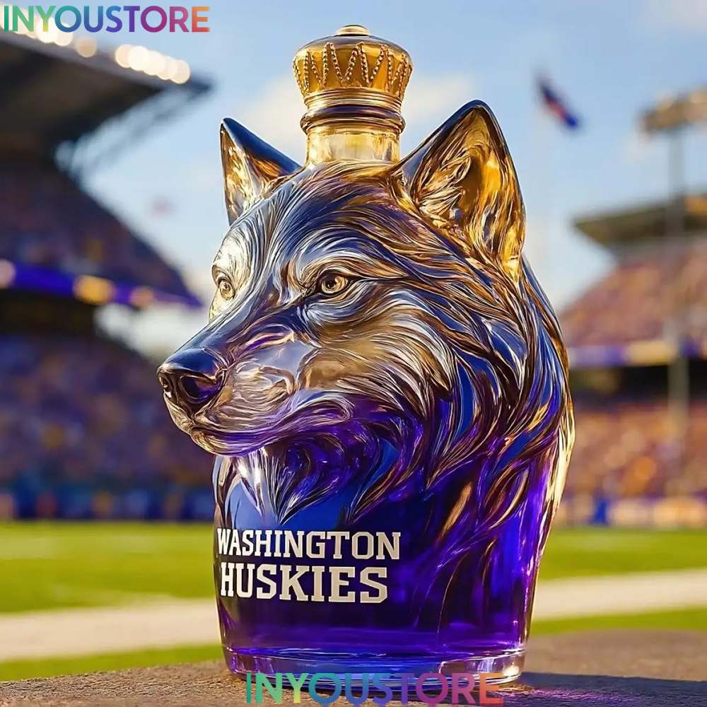 PREMIUM Washington Huskies Whiskey Bottle