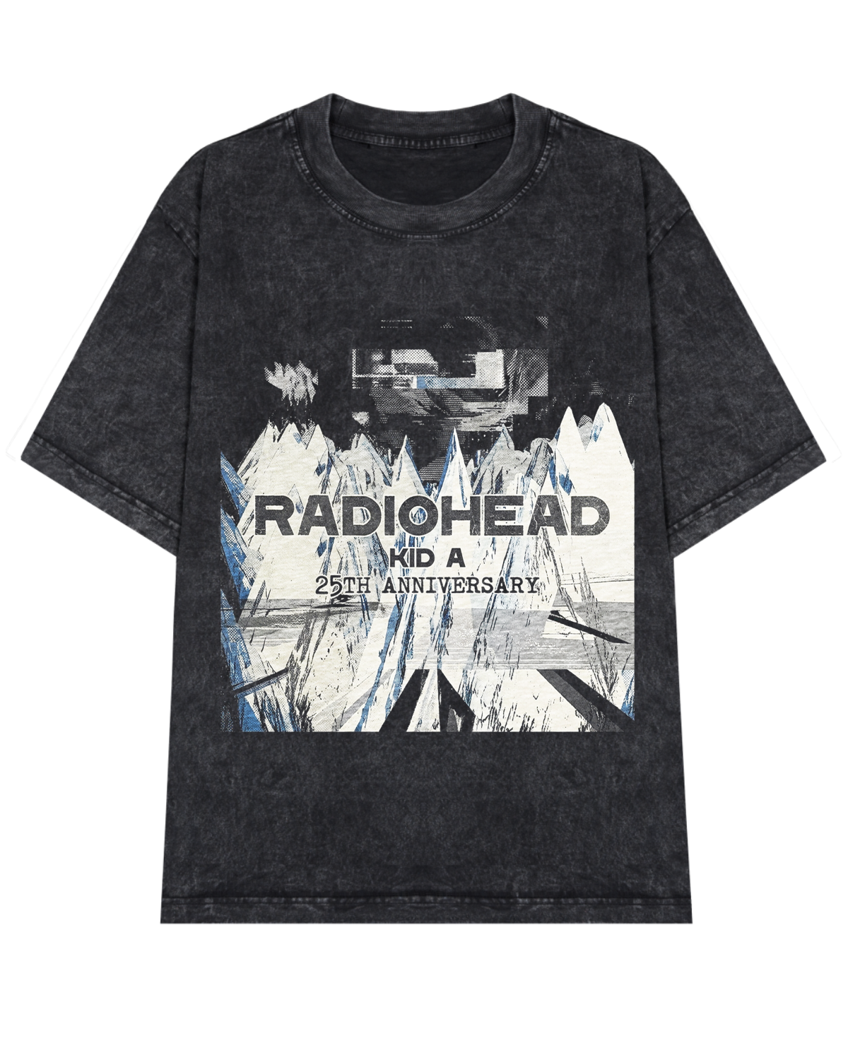 Radiohead Kid A Era Abstract Art Rock Vintage Washed Heavyweight Graphic Tee - Image 5