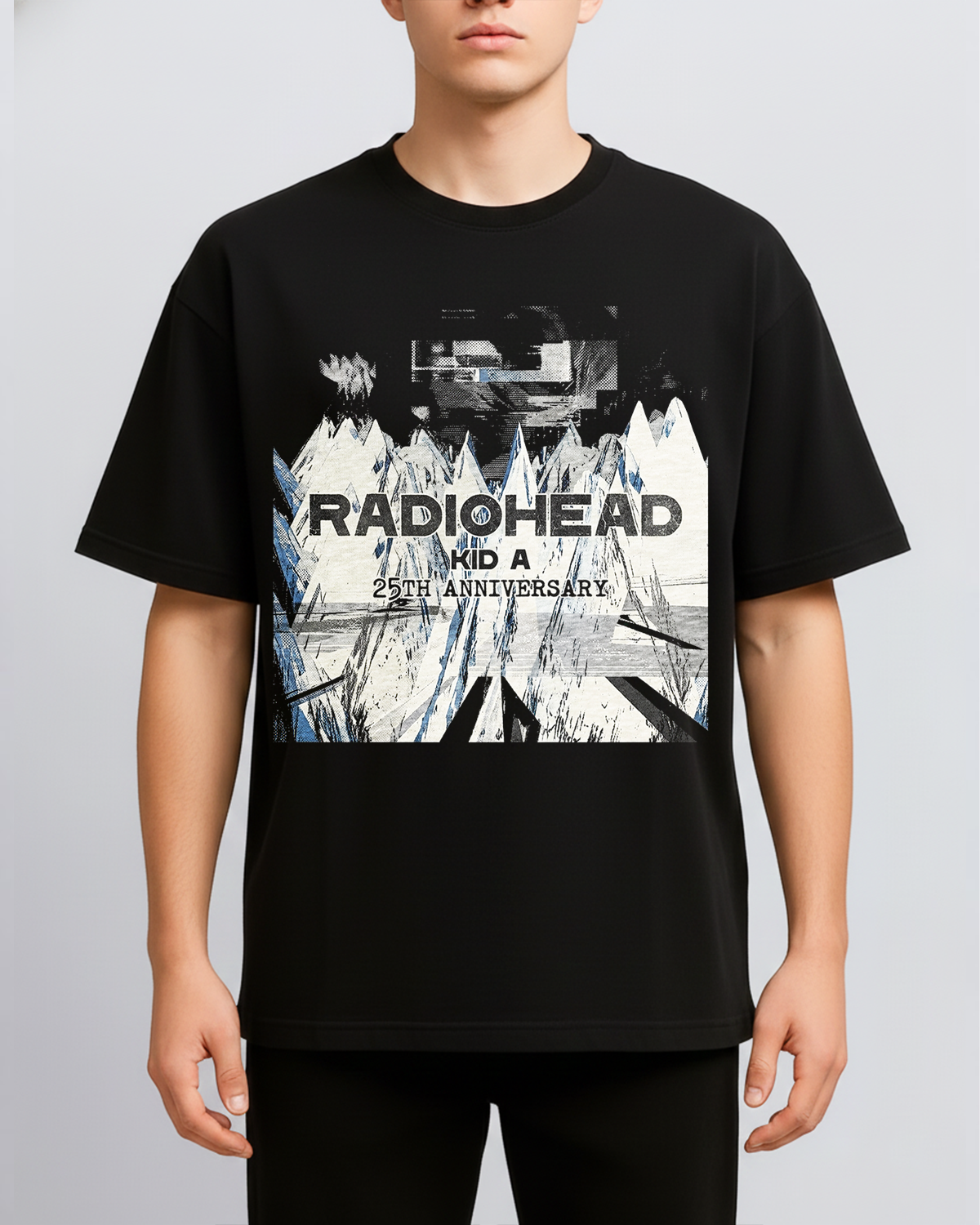 Radiohead Kid A Era Abstract Art Rock Vintage Washed Heavyweight Graphic Tee - Image 3