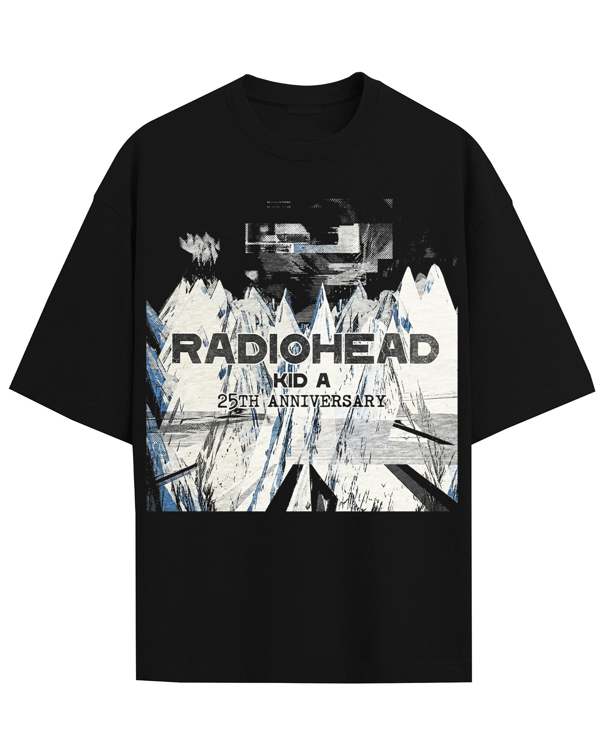 Radiohead Kid A Era Abstract Art Rock Vintage Washed Heavyweight Graphic Tee