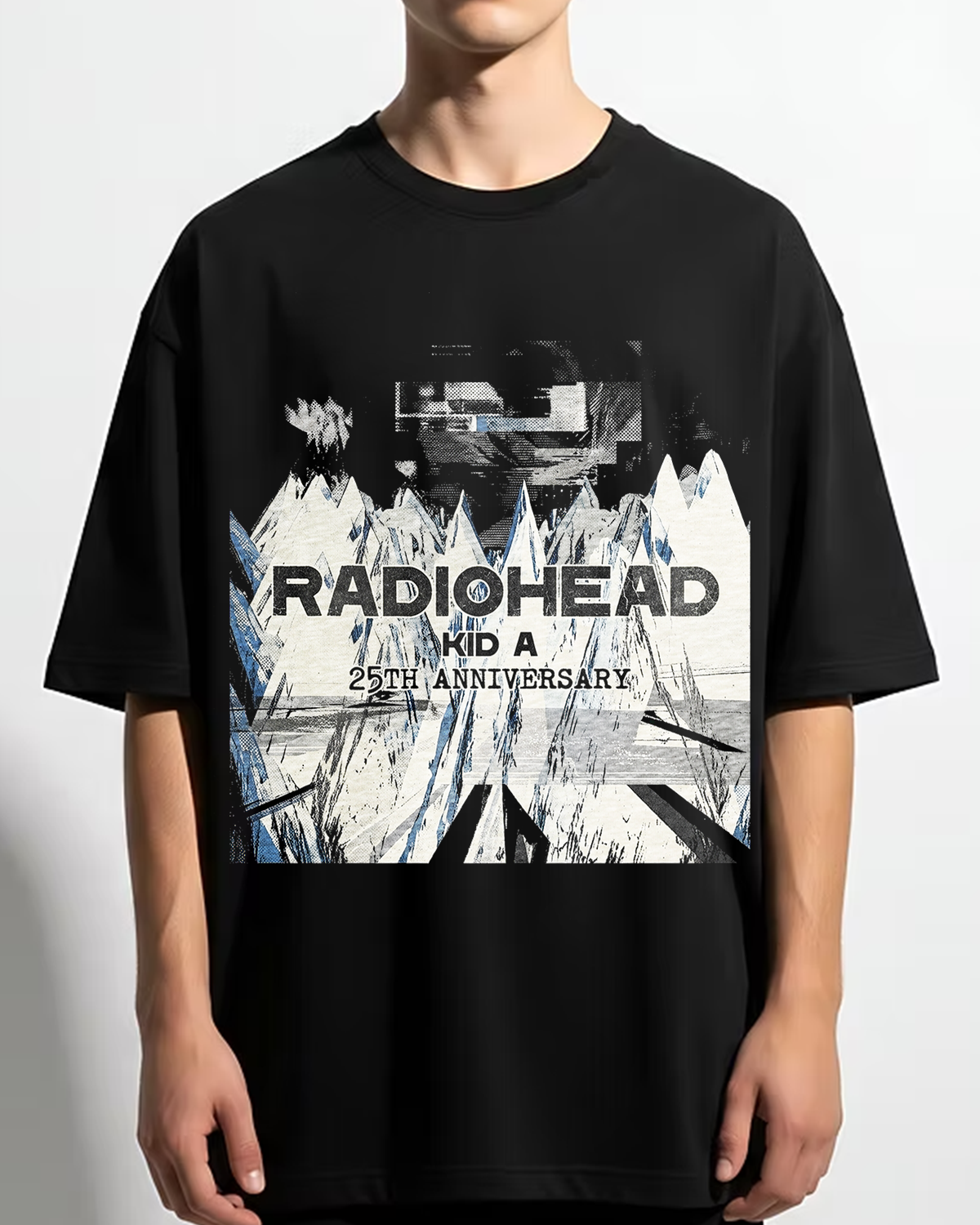 Alternative view of Radiohead Kid A Era Abstract Art Rock Vintage Washed Heavyweight Graphic Tee