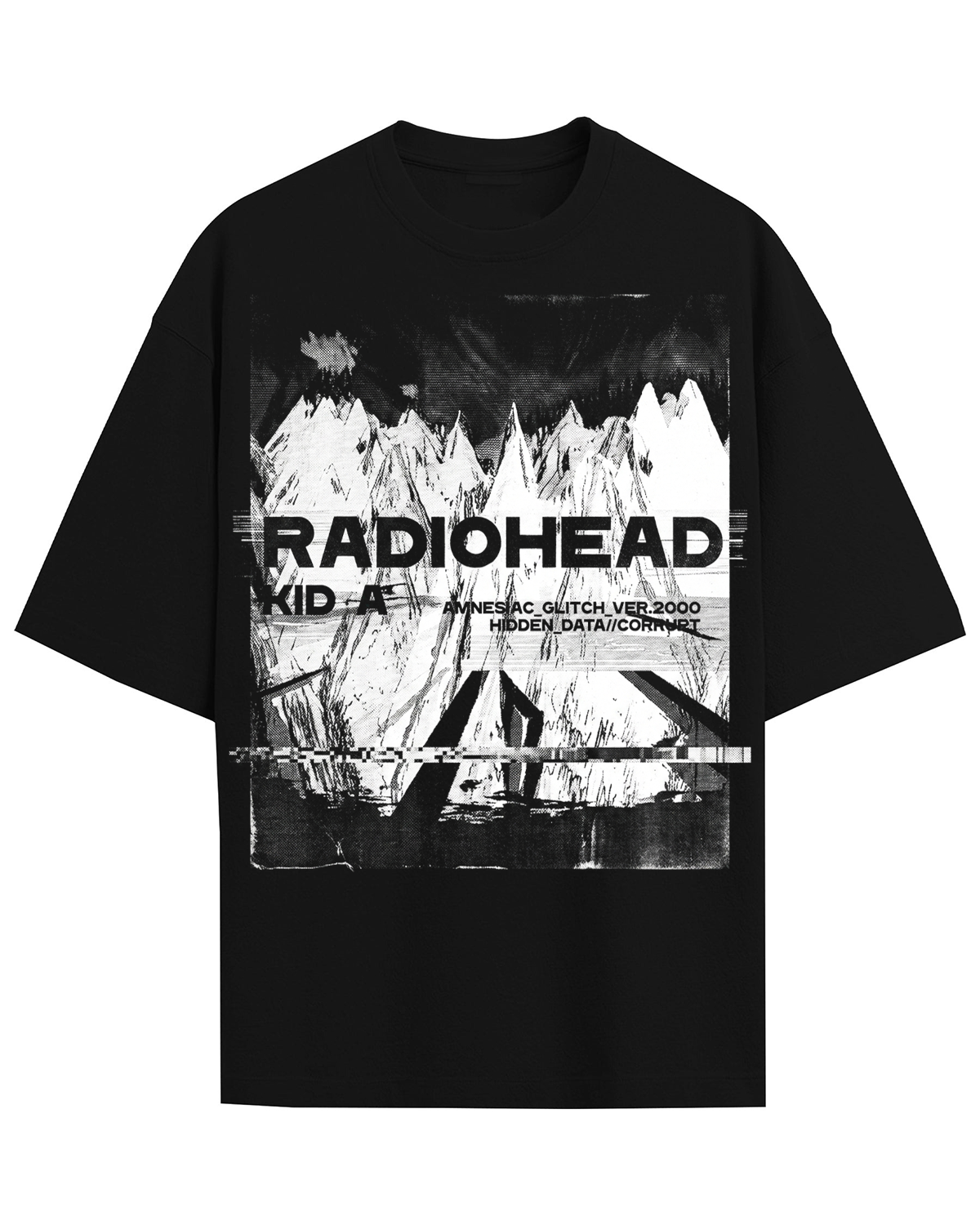 Radiohead Kid A Glitch Vintage 2000s Art Rock Bootleg Washed Experimental