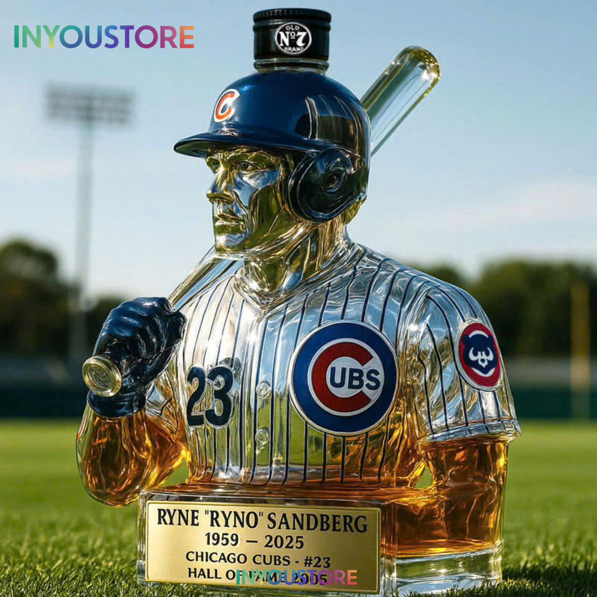 Ryne Sandberg Commemorative Decanter Whiskey Bottle