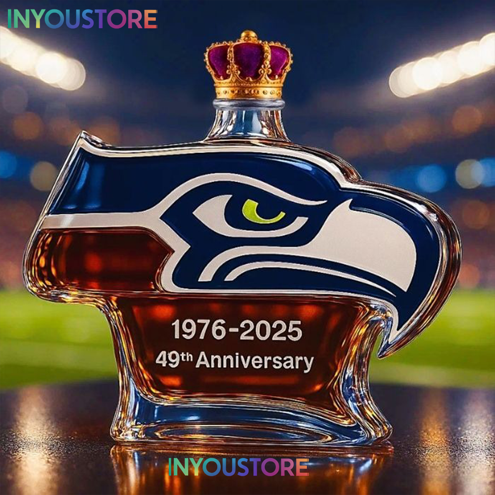 Seattle Seahawks 49th Anniversary Whiskey Bottle - Image 4