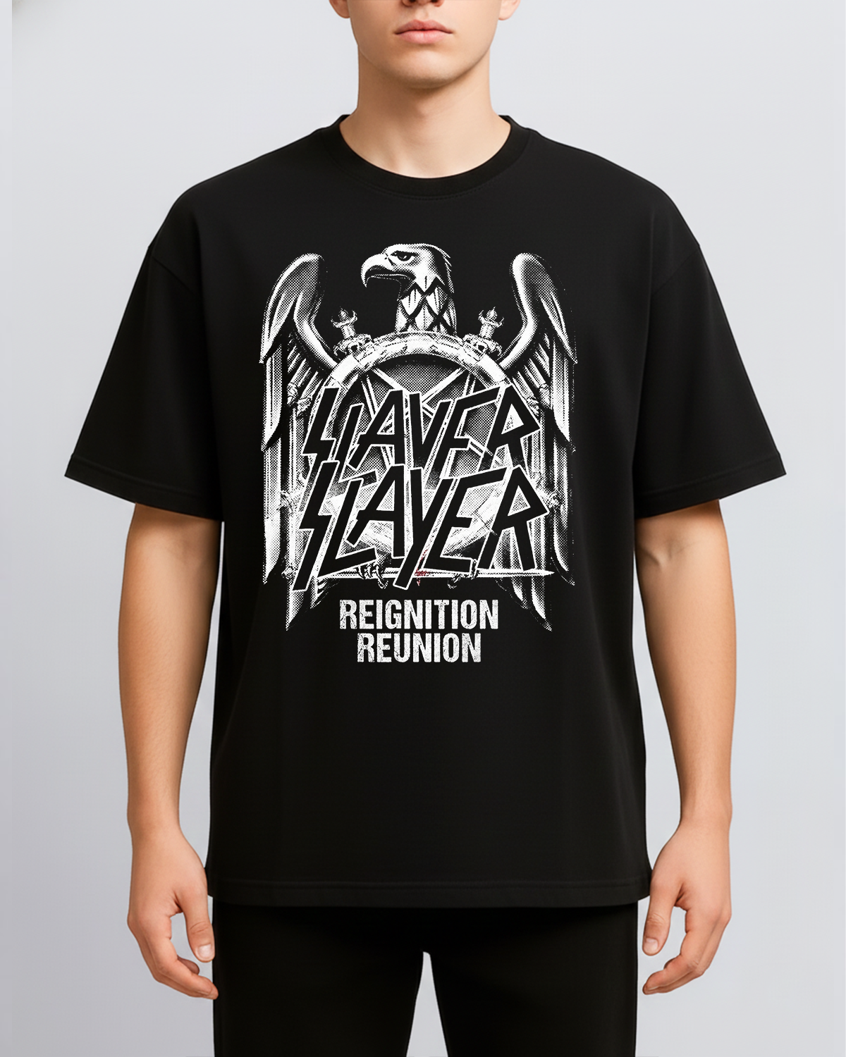 Alternative view of Slayer Reignition Era Vintage 80s Thrash Metal Bootleg Distressed