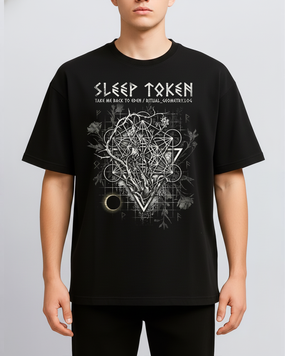 Alternative view of Sleep Token Eden Era Occult Metalcore Vintage Washed Heavyweight Boxy