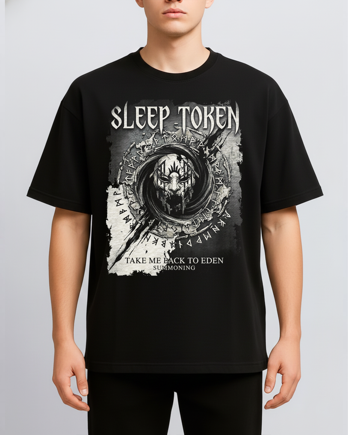 Alternative view of Sleep Token Eden Summoning Modern Metal Cult Aesthetic Vintage Wash Gothic Graph