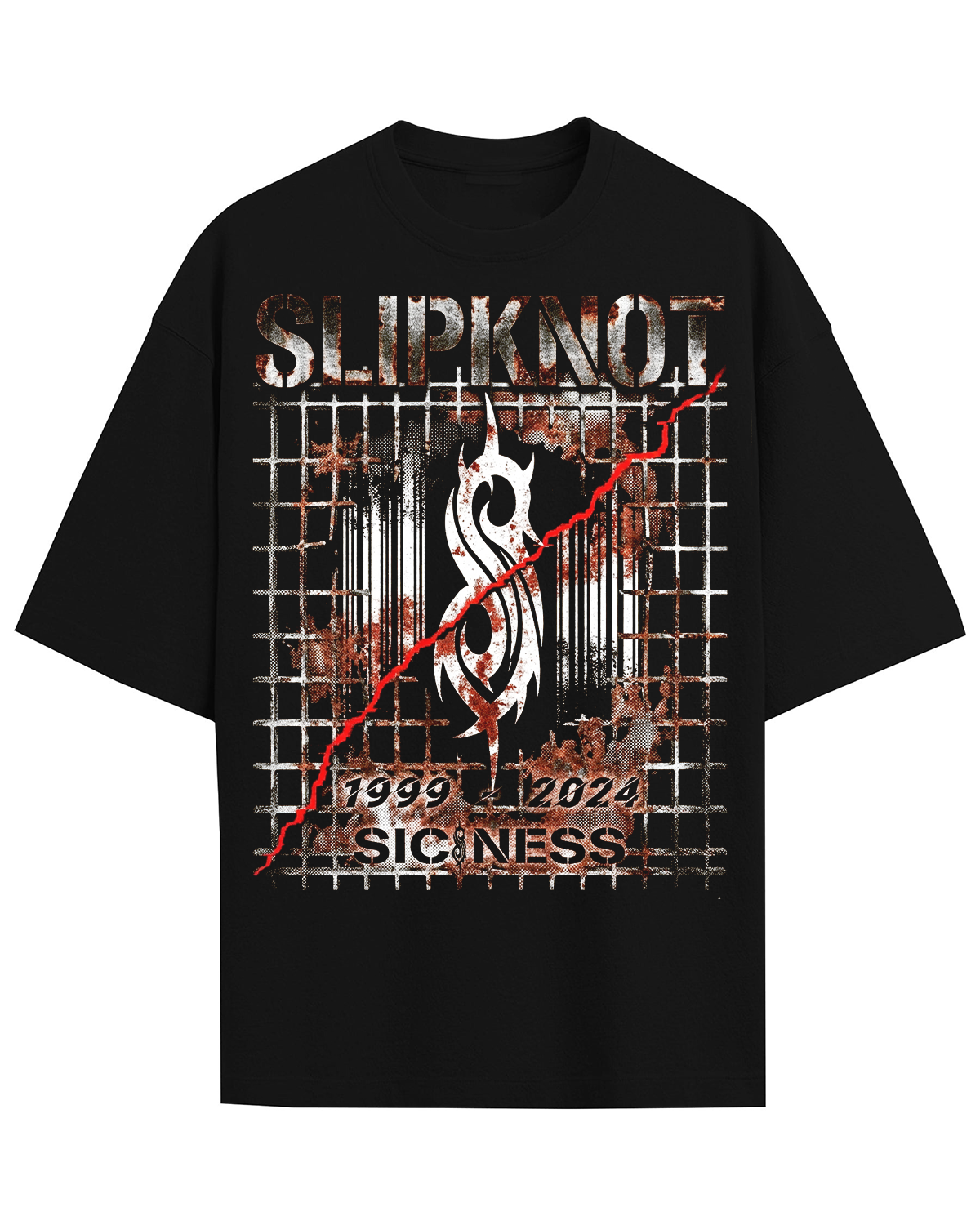 Slipknot 1999 Anniversary Vintage Industrial Nu Metal Bootleg Washed Maggot