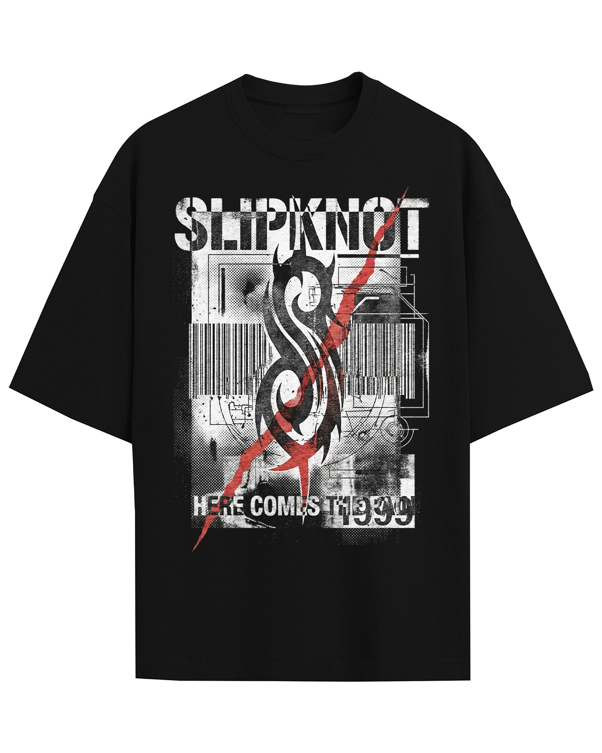 Slipknot 1999 Debut Era Vintage Nu Metal Aesthetics Bootleg Washed Barcode