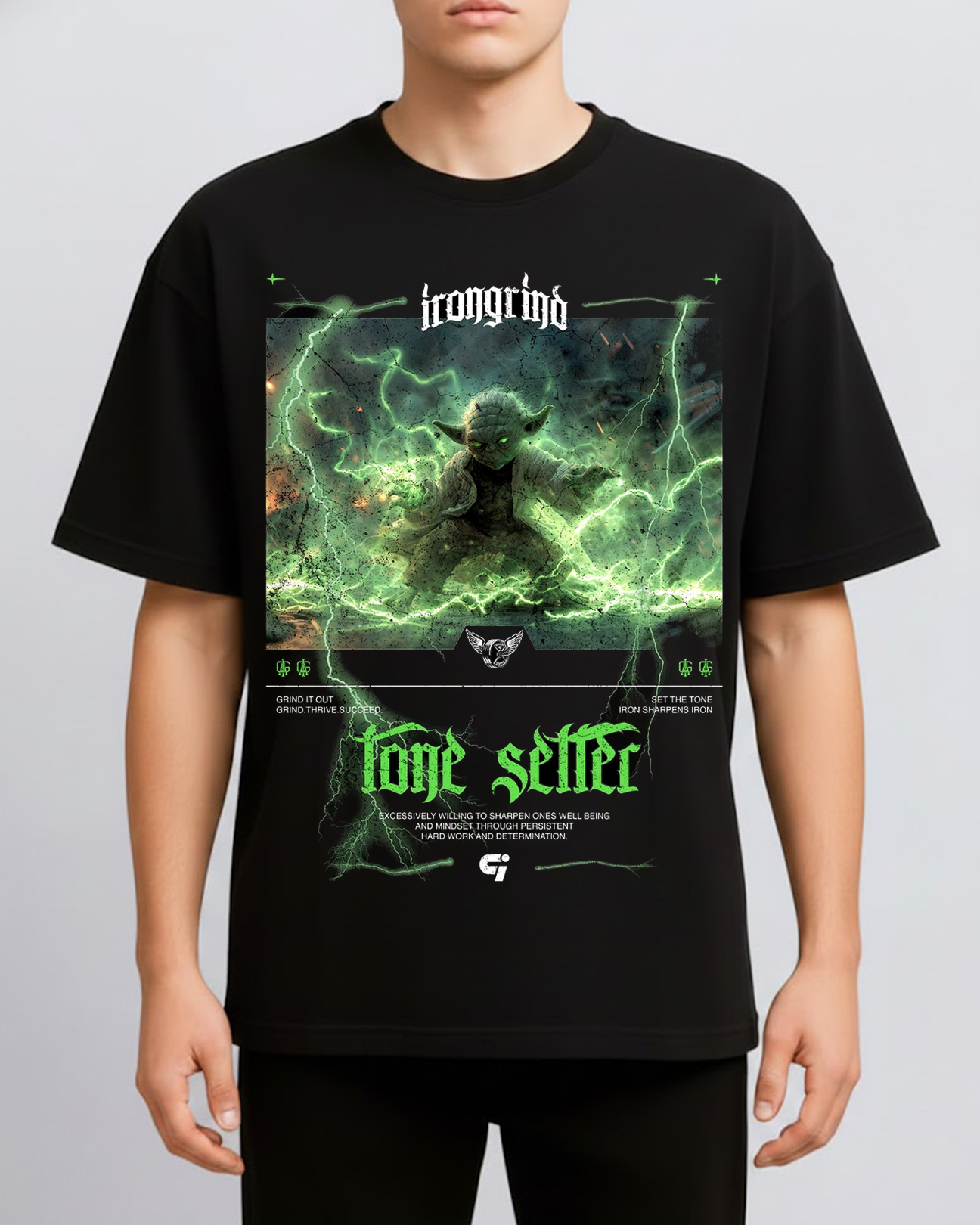 Star-Wars: Y o d a' Front T-Shirt - Image 2