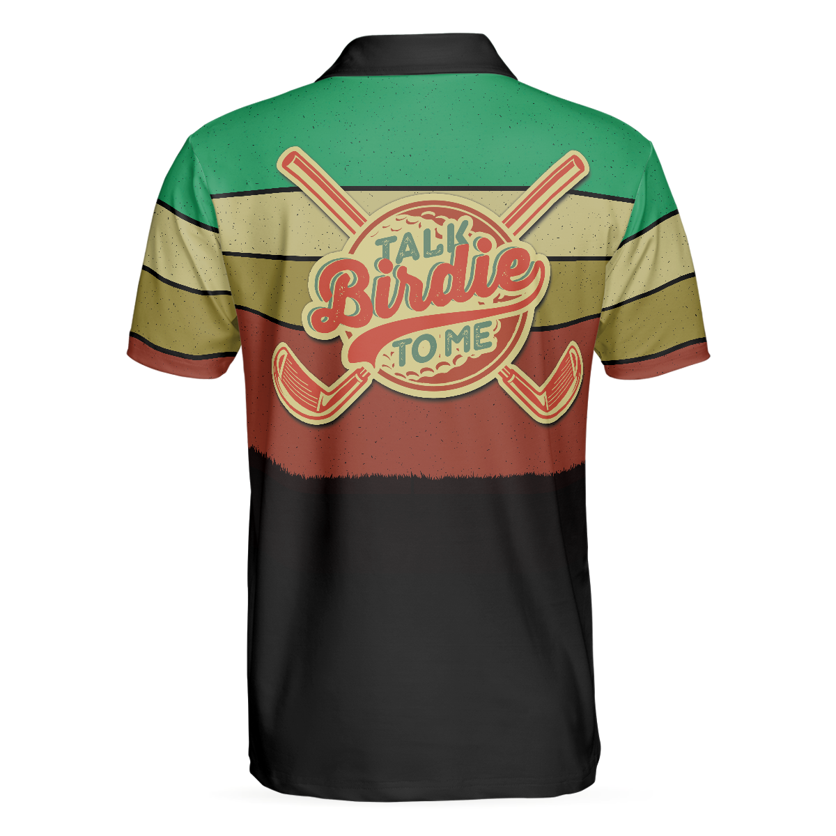Alternative view of Talk Birdie To Me Polo Shirt For Golf, Vintage Color Palette Polo Shirt, Best Golf Shirt For Men