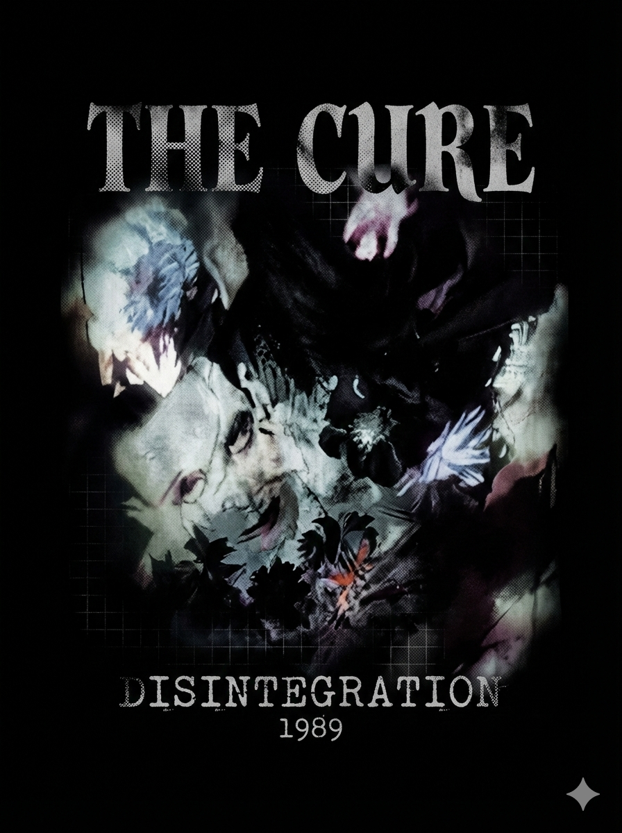 The Cure Disintegration 80s Post Punk Goth Vintage Washed Bootleg - Image 3