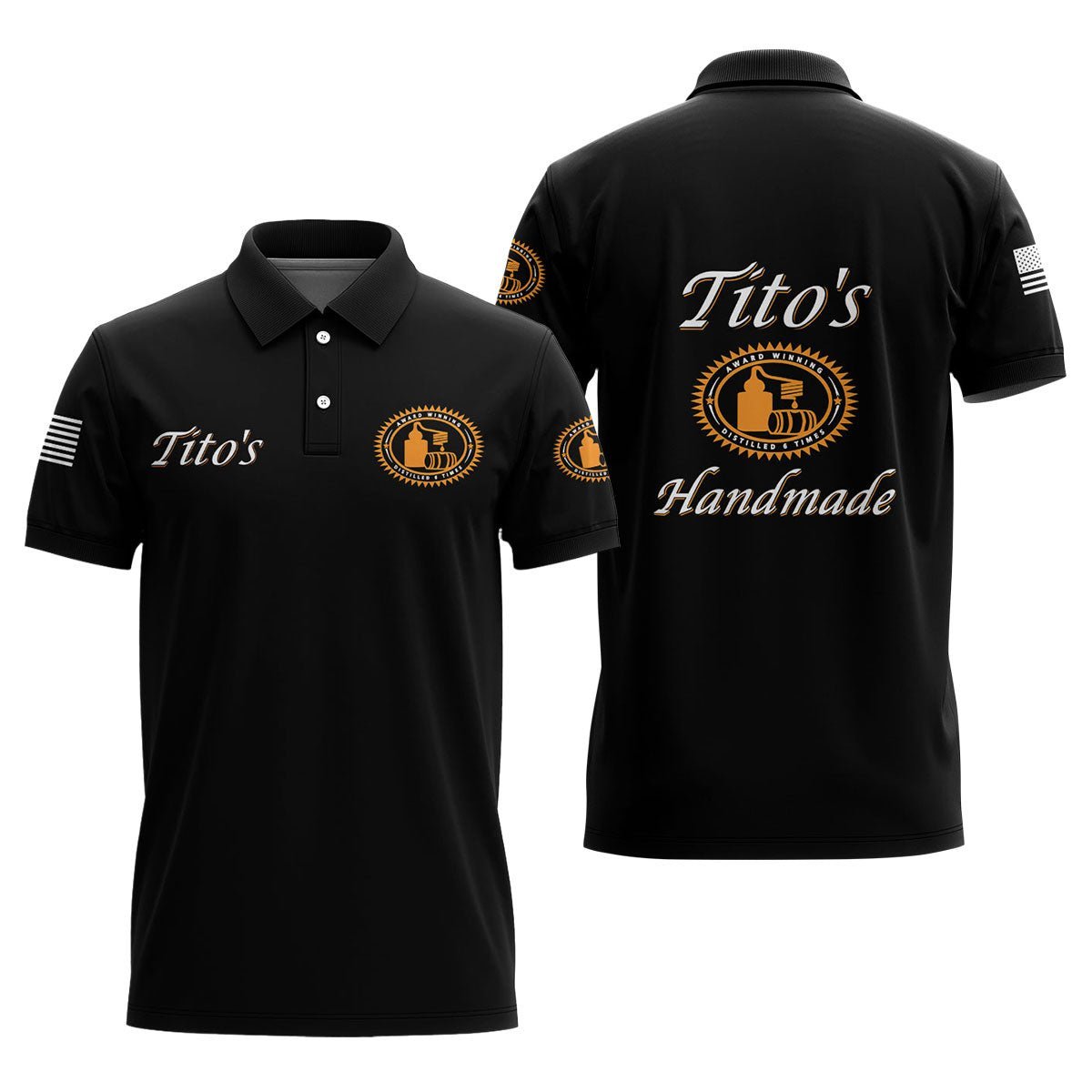 Tito's USA Flag Polo Shirt