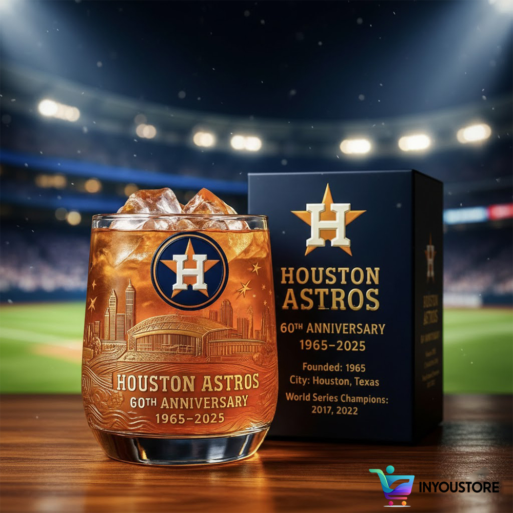 Houston Astros 60th Anniversary Whiskey Glass - Image 3