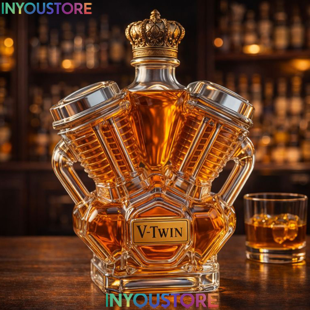 V-Twin Whiskey Bottle