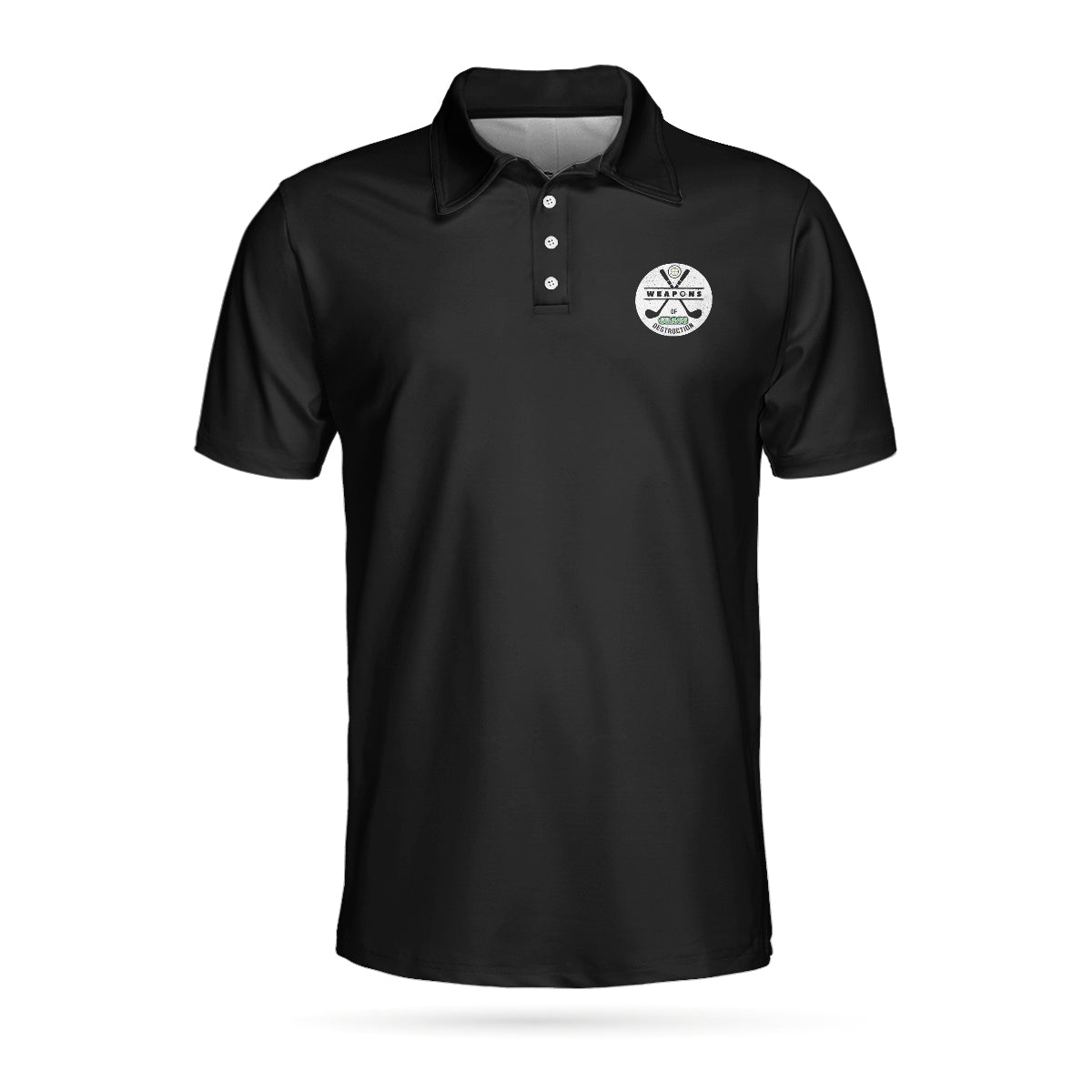 Weapons Of Grass Destruction Short Sleeve Custom Polo Shirt, Personalized Black Polo Shirt, Best Golf Shirt For Men