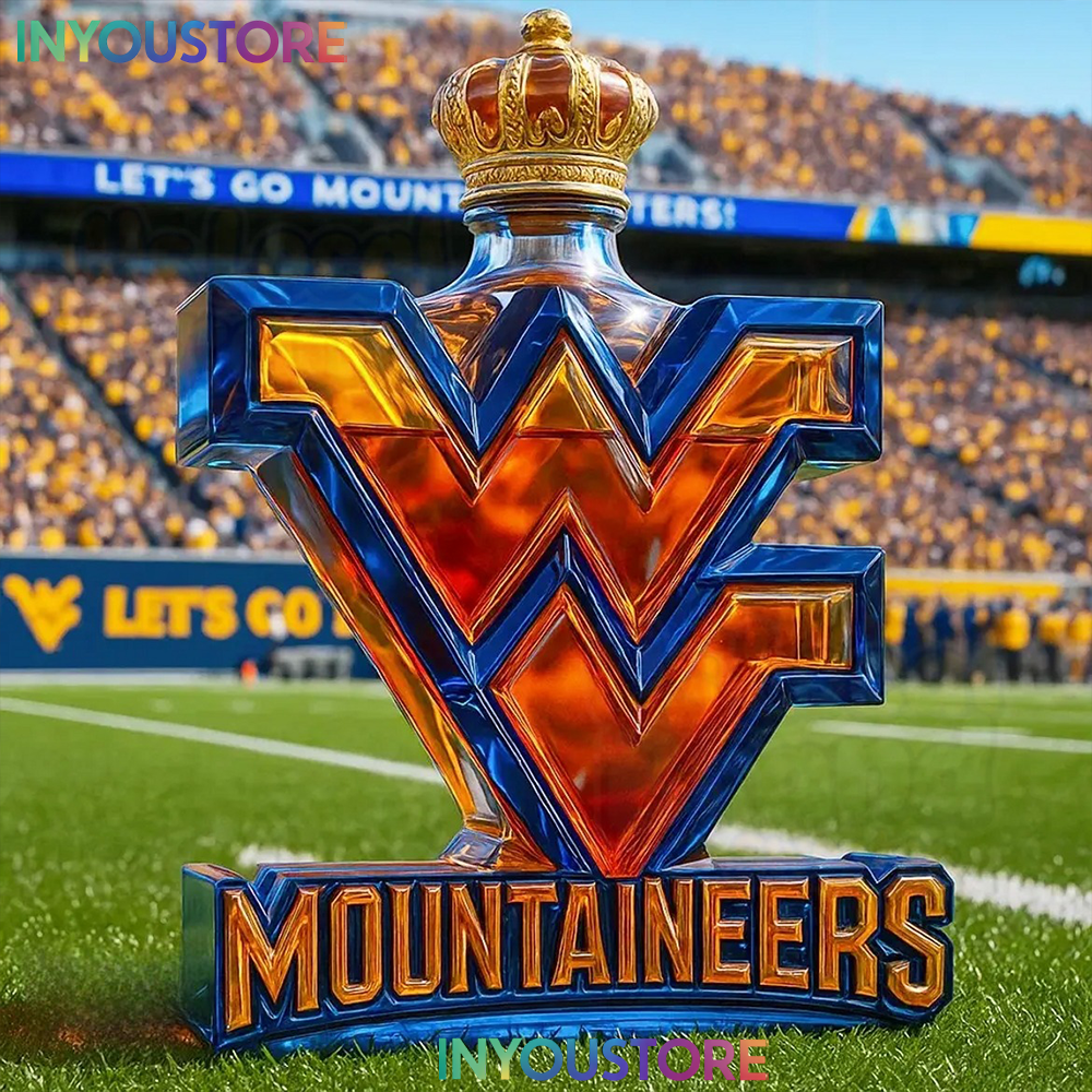 West Virginia Mountaineers Whiskey Bottle