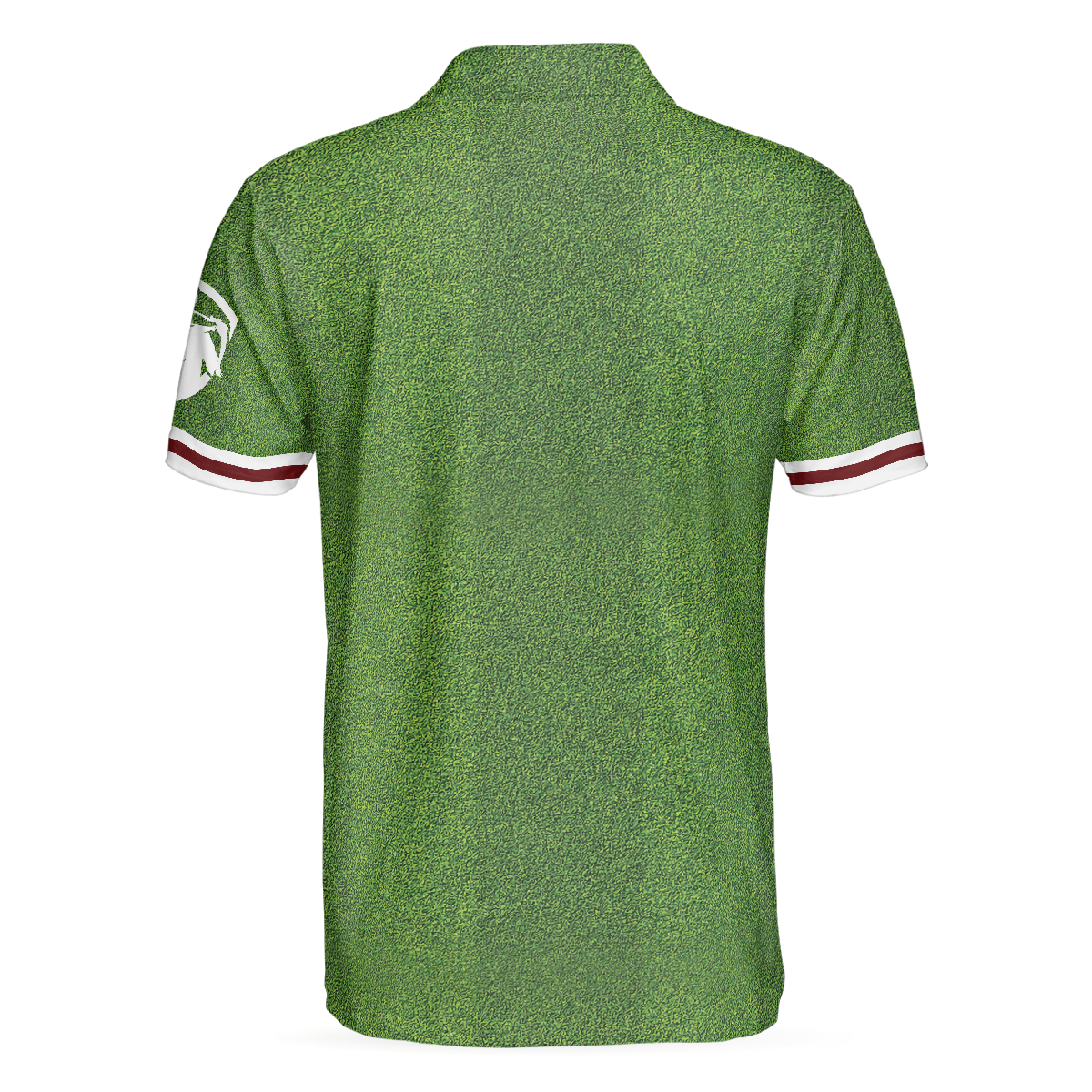 Alternative view of White And Green Men Golfer Golf Polo Shirt, Unique Golf Shirt For Men, Cool Gift For Golfers