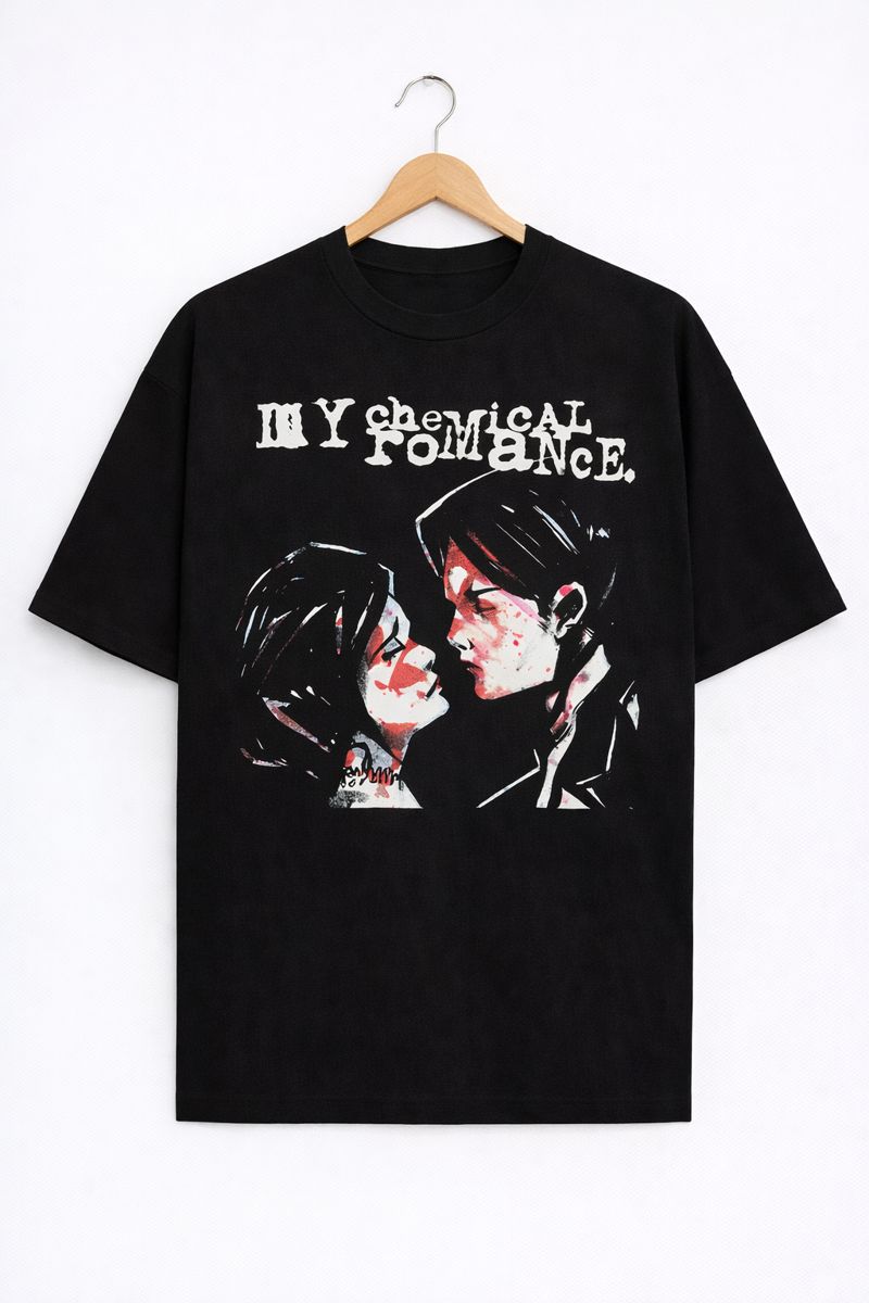 Alternative view of Women's My Chemical Romance Graphic Oversized T-Shirt Three Cheers For Sweet Revenge Cotton Black Adult Size S-4XL